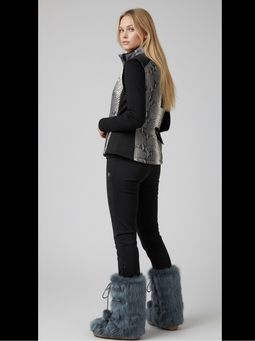 Bogner Felina Vest Python Snakeskin Print Vest